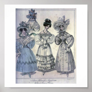 Vintage Women's Fashion 1800's Poster