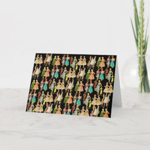 Vintage Women's Fashion Card
