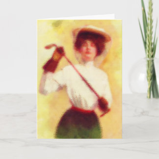 Vintage Women's Golf Fashion Card