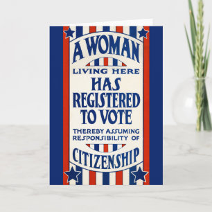 Vintage Women's Voting Rights Support Reprint Card