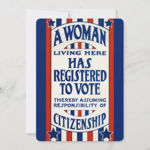 Vintage Women's Voting Rights Support Reprint Card