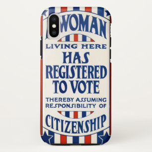 Vintage Women's Voting Rights Support Reprint iPhone X Case
