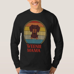 Vintage Womens Weenie Mama Funny Dachshund Lover G T-Shirt