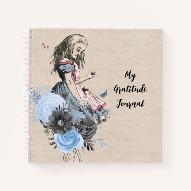 Vintage Wonderland Alice Gratitude Journal (Front)