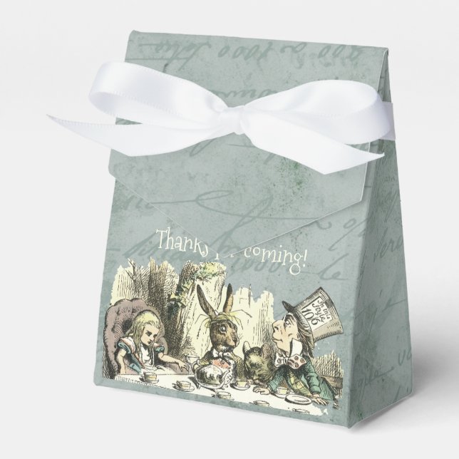 Vintage Wonderland Tea Party  Favour Box (Front Side)
