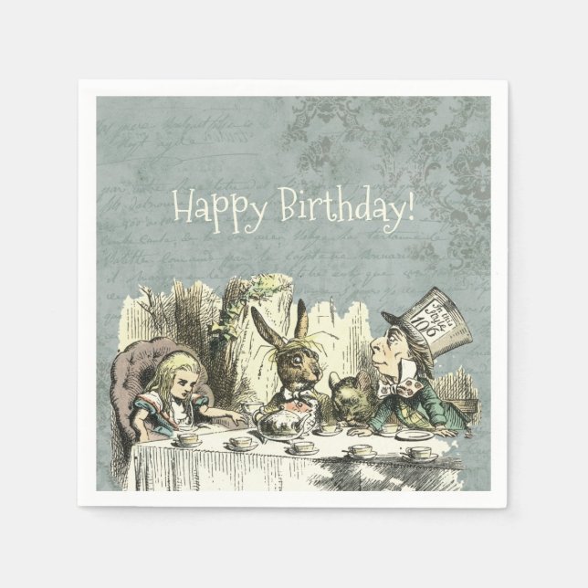 Vintage Wonderland Tea Party  Napkin (Front)