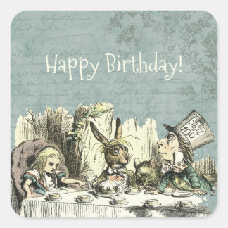 Vintage Wonderland Tea Party   Square Sticker
