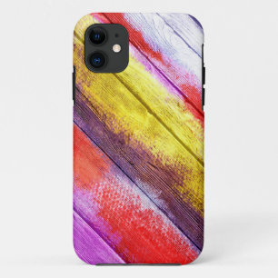 Vintage Wood Abstract Painting #5 iPhone 11 Case