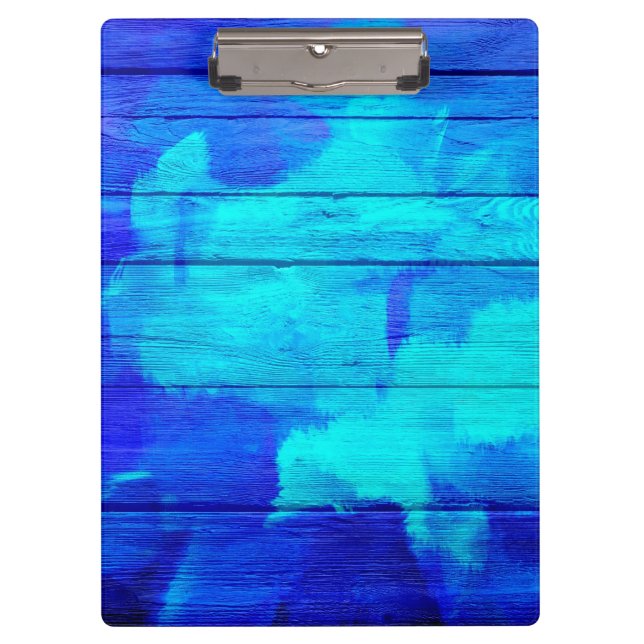 Vintage Wood Abstract Painting #5 Clipboard (Front)