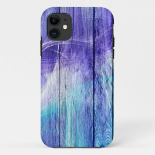 Vintage Wood Abstract Painting #7 iPhone 11 Case