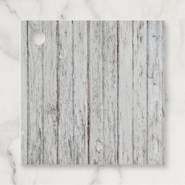 Vintage Wood Background Favour Tags (Front)