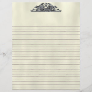 Vintage Wood Engraving Goth Letterhead