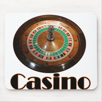 vintage wooden casino roulette wheel, game design mouse pad