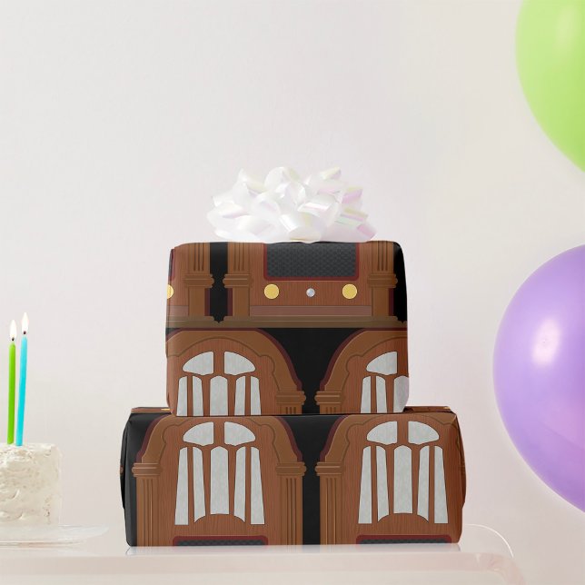 Vintage Wooden Radio Wrapping Paper (Creator Uploaded)