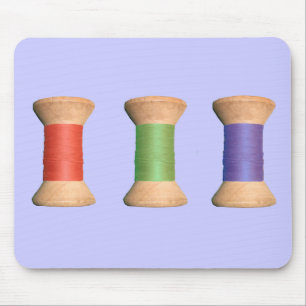 Vintage Wooden Spool Mousepad