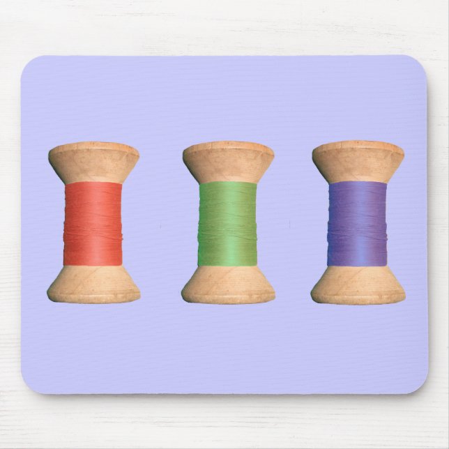 Vintage Wooden Spool Mousepad (Front)