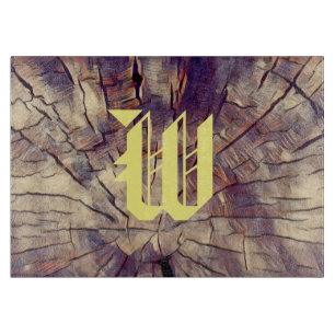 Vintage wooden tree trunk background customisable cutting board