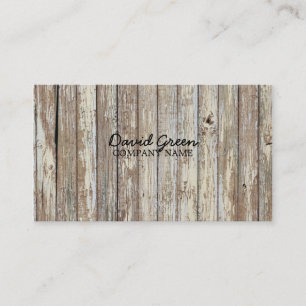 vintage woodgrain handyman construction business card