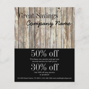 vintage woodgrain handyman construction flyer