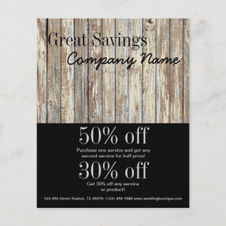 vintage woodgrain handyman construction flyer