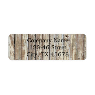 vintage woodgrain handyman construction return address label