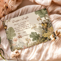 Vintage Woodland Acorns Diapper Raffle