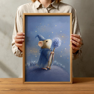 Vintage Woodland Animals Nursery Poster