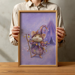 Vintage Woodland Animals Nursery Poster