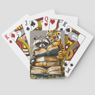 Vintage Woodland Book Club Playing Cards