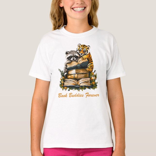 Vintage Woodland Book Club T-Shirt (Front)