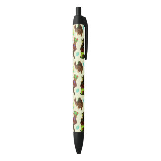 Vintage Woodland Bunny Rabbit Forest Watercolor Black Ink Pen