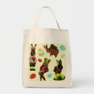 Vintage Woodland Bunny Rabbit Forest Watercolor Tote Bag