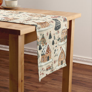 Vintage Woodland Christmas Pattern (13) Short Table Runner