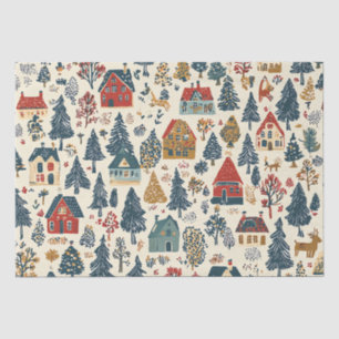 Vintage Woodland Christmas Pattern (20) Tissue Paper