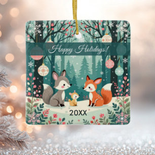 Vintage Woodland Forest Ceramic Ornament