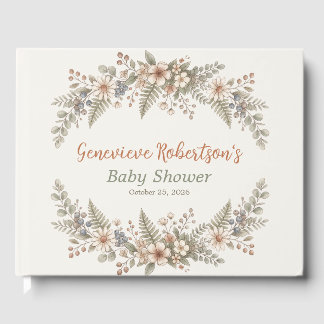 Vintage Woodland Fox Baby Shower Guest Book