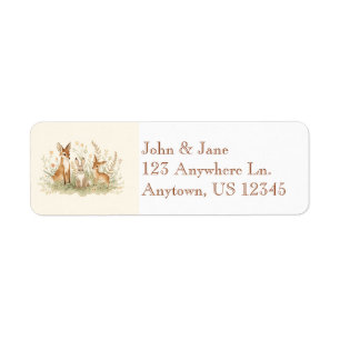 Vintage Woodland Return address labels