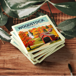 Vintage Woodstock Vermont Magnet