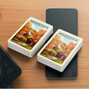 Vintage Woodstock Vermont Playing Cards