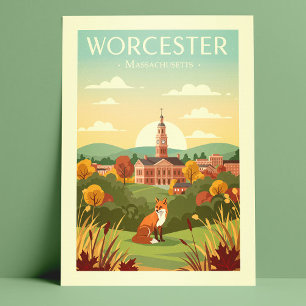 Vintage Worcester Massachusetts Postcard