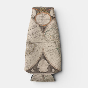 Vintage World Map (1766) iPad Case Bottle Cooler
