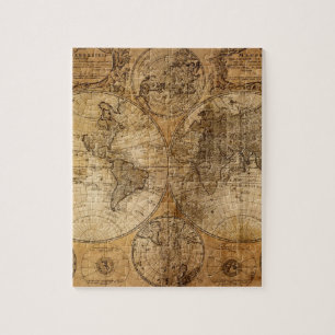 Vintage World Map Atlas Jigsaw Puzzle