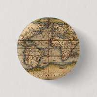 Vintage World Map by Abraham Ortelius 1564