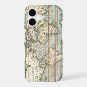 Vintage World Map by Abraham Ortelius 1587–1595