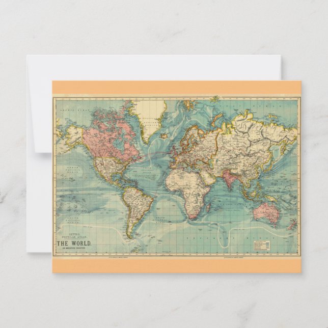 Vintage World Map Card (Front)