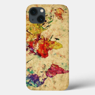 Vintage world map iPhone 13 case