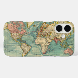Vintage World Map iPhone 16 Case