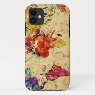Vintage world map iPhone 11 case