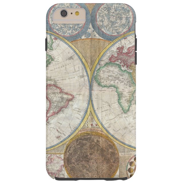 Vintage World Map Case-Mate iPhone Case (Back)