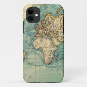 Vintage World Map iPhone 11 Case